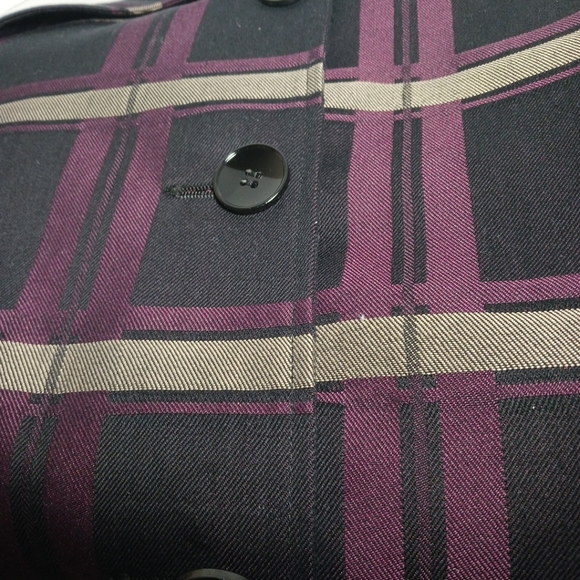 JG Hook Womens Jacket Overcoat Button Down With Belt Cotton Blend Size 6P Coats - Picture 8 of 9